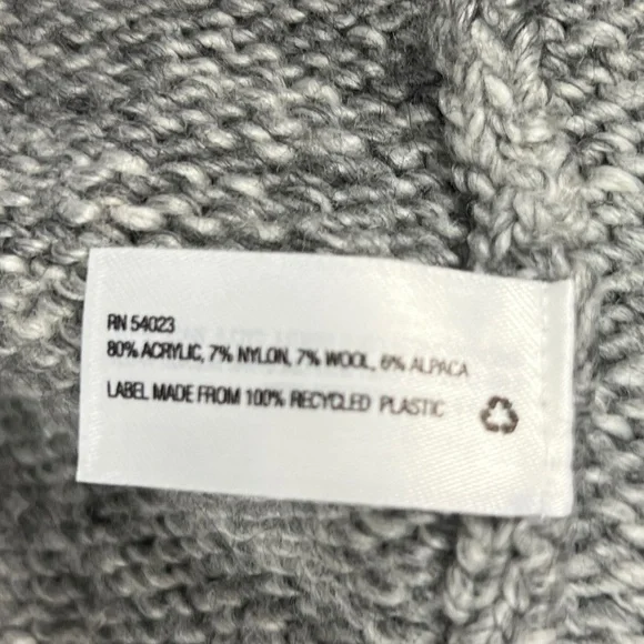 Gap Wool Alpaca Blend Moto Asymmetrical Zip Grandpacore Cardigan Gray Size M NWT - Picture 7 of 9